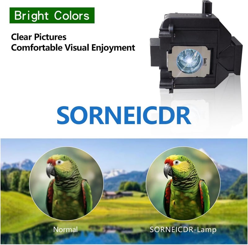 SORNEICDR ELP LP69 Replacement Projector Lamp Bulb Compatible with Epson PowerLite Home Cinema 5020ub 5030ub 5025ub 5020ube 5030ube 5010E 6030ub 6020UB 6010 4030 Projector Lamp Bulb Replacement - Image 3